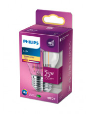 E27 - Philips LED Krone Pære - Klar - 2W - 250lm 