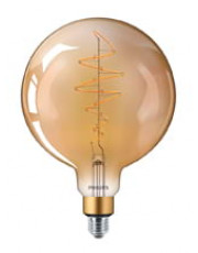 E27 - Philips Vintage Globe LED - 6.5W (Gylden)
