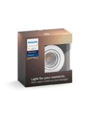 Philips Hue Milliskin Indbygningsspot - Alu - Rund - Uden Dimmer Switch